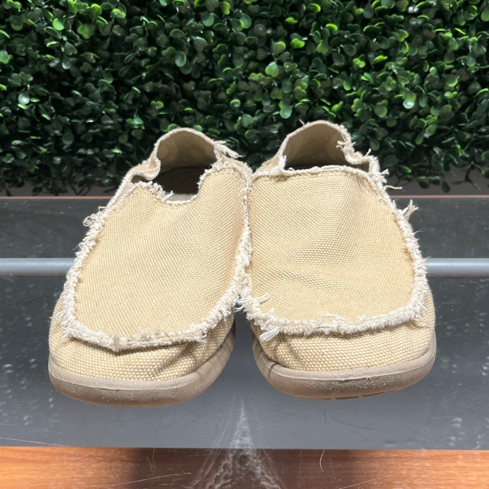 CROCS Tan Frayed Slip-On Shoes - Picture 2 of 7